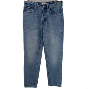 H&M Logg Jeans Size 6 Straight Leg Cropped Mid Rise 100% Cotton